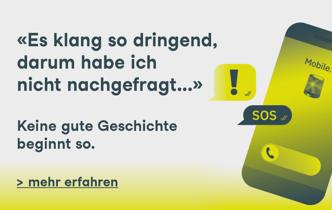Es klang so dringend, darum habe ich nicht nachgefragt. Keine gute Geschichte beginnt so.